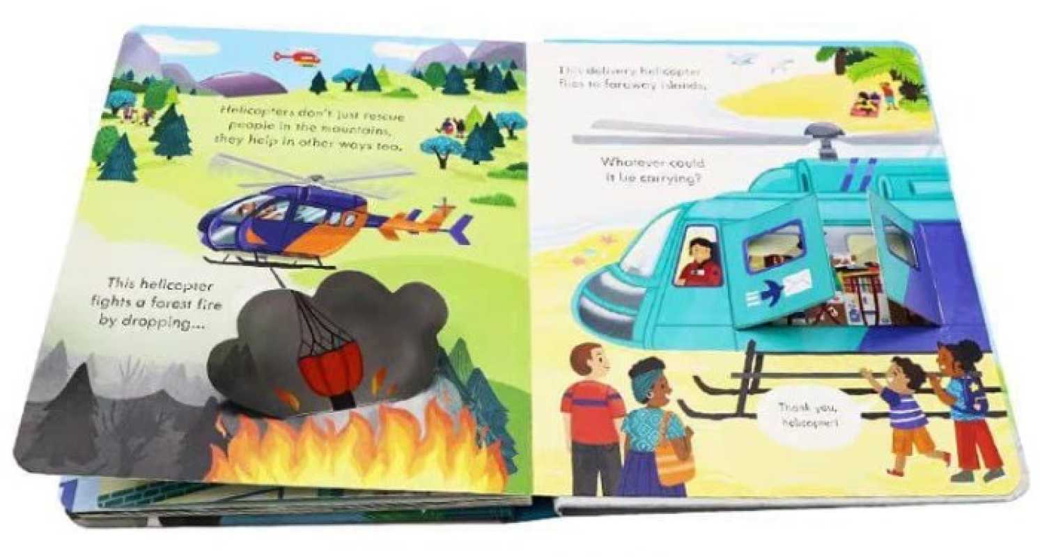 Promo Usborne Peep Inside How A Helicopter Works Board Book Diskon 23% ...