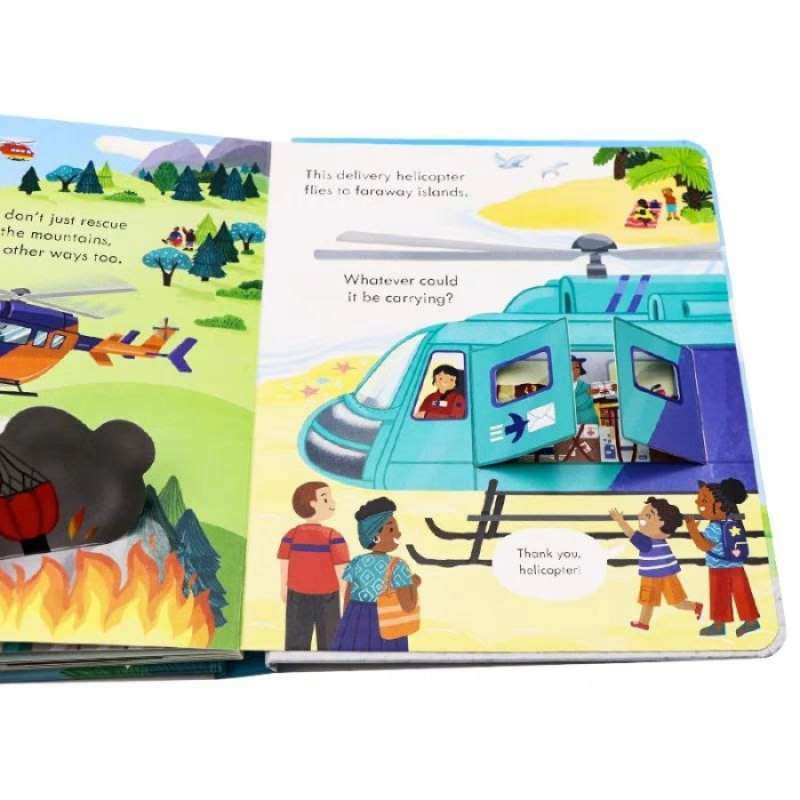 Promo Usborne Peep Inside How A Helicopter Works Board Book Diskon 23% ...