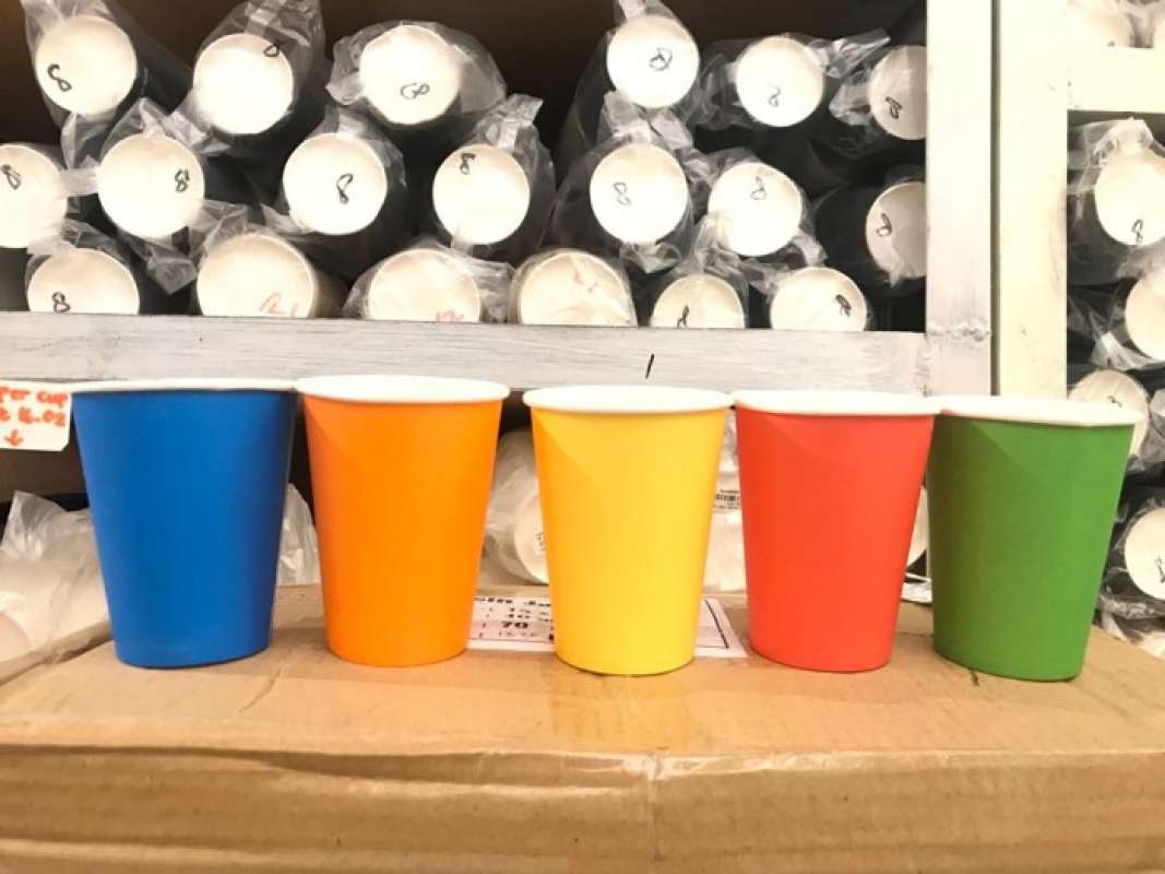 Jual Paper Cup/gelas Kertas Warna Polos 200ml Isi 50pc Di Seller ...