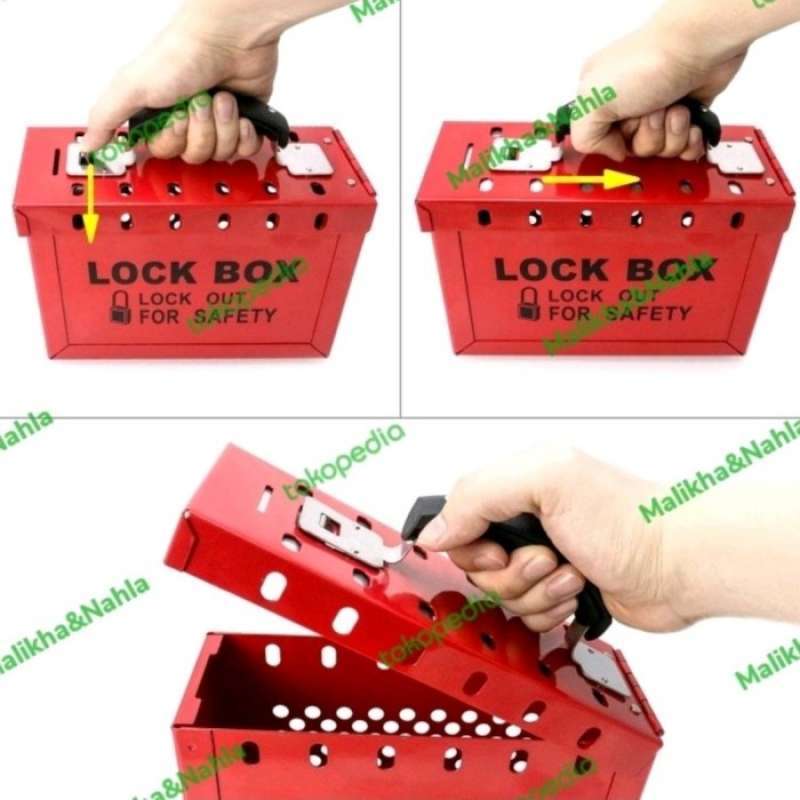 Jual Lockout Tagout Lock Box. Group Loto Padlock Lockbox. Attach Lock ...