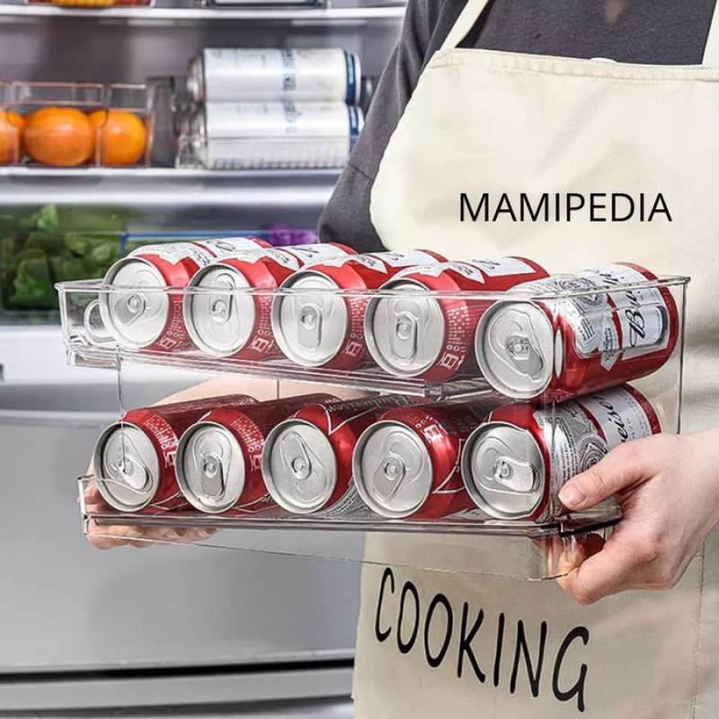 Promo Rak Organizer Minuman Kaleng 2 Tingkat Coca Cola Storage Double ...
