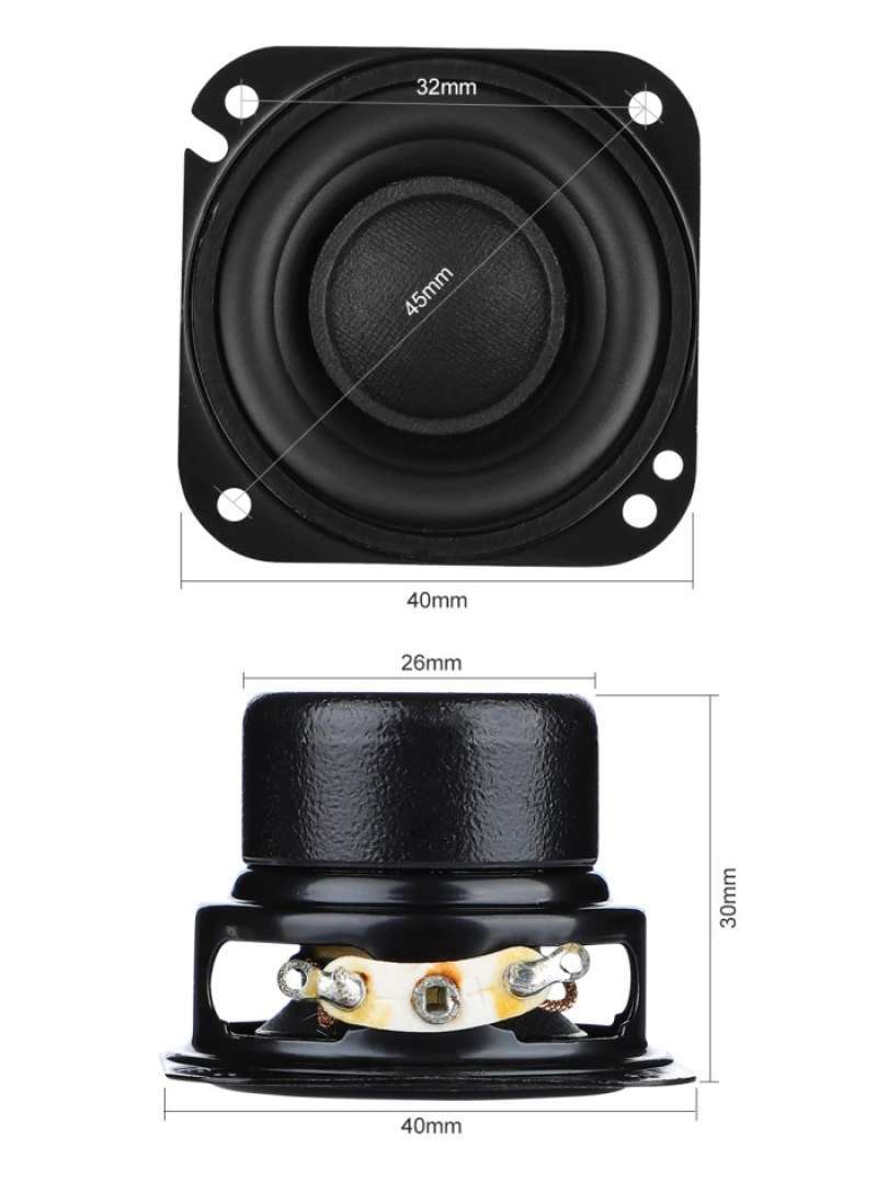 1.5 Inch 40mm Full-Range Speaker – 4 Ohm 10W For HiFi Audio Projects