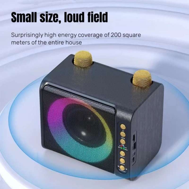 Promo Zola Speaker Microphone Karaoke Set 2 Mic Bluetooth Portable Full ...