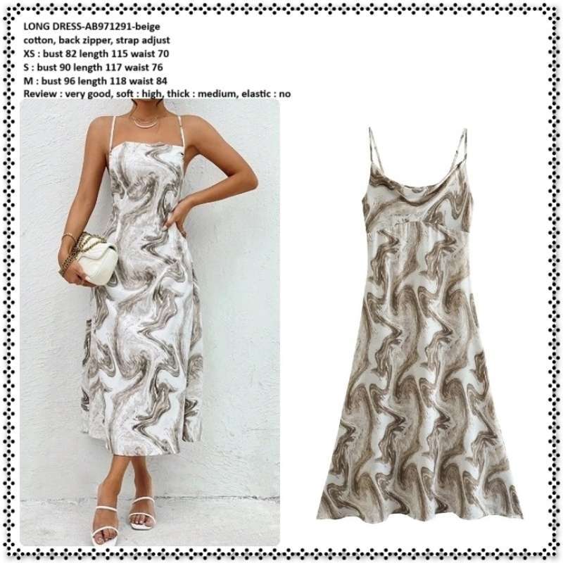 Jual Ab971291 Long Dress Midi Pesta Gaun Tali Tanpa Lengan Wanita Korea  Import Di Seller Amelie Butik - Wijaya Kusuma, Kota Jakarta Barat | Blibli