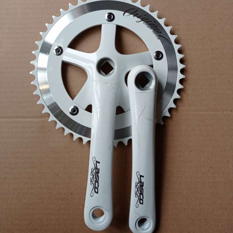 Jual Promo Crank Crankset Sepeda Fixie Single Speed Lasco 46t Bcd 130 Arm 165 Mm Putih Di Seller Bayanaka Rawa Buaya Kota Jakarta Barat Blibli
