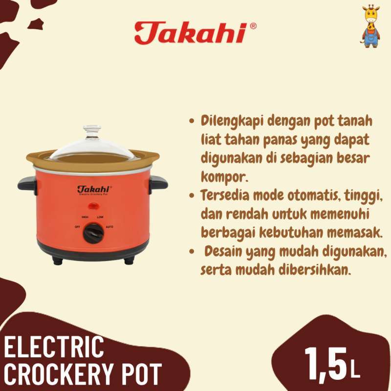 Takahi Electrical Crockery Pot Alat Masak Makanan Bayi/Anak