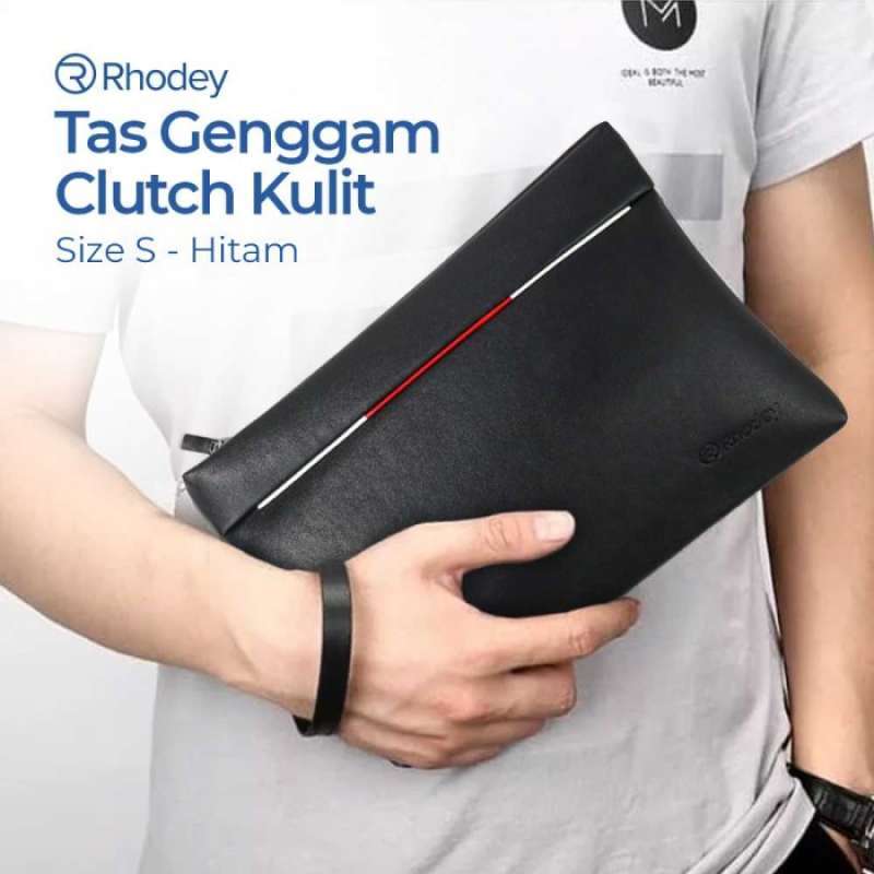 Tas Genggam Dompet Kulit Clutch Pria Bag Size Small Black