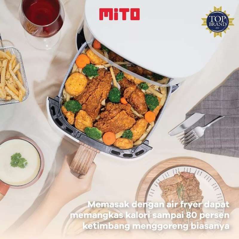 Promo Digital Air Fryer Mito Original Garansi Resmi - Putih Diskon 23%