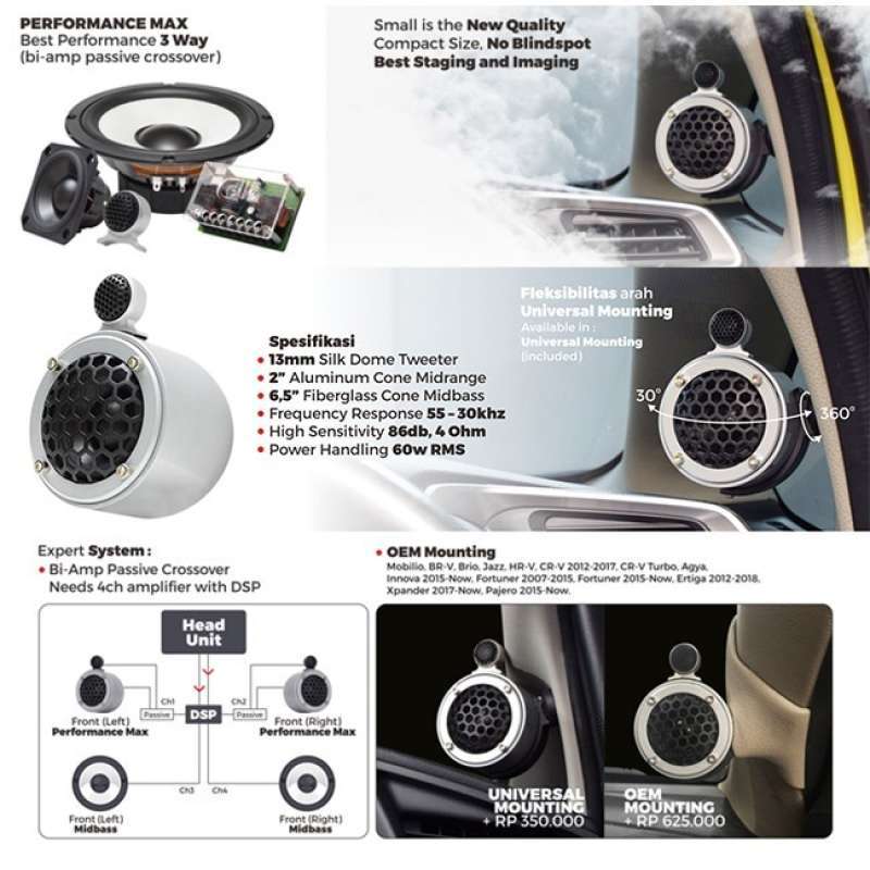 Promo Speaker Split Component 3 Way Cello Performance Max Diskon 23% Di ...