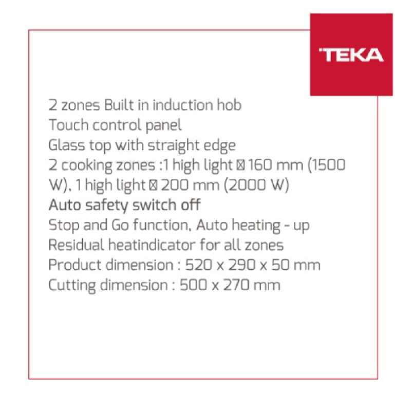 Jual Teka Built In Hob Induction Ibs 32920 Kompor Induksi - Tl 6310 Di ...