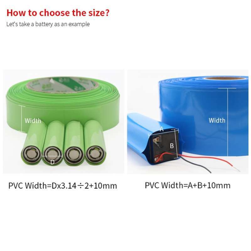 Guaine PVC Batterie Othmro Tubi Termorestringenti Per Batterie 18650