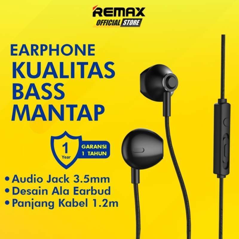 Jual Remax Rm-711 Earphone Music Stereo Hd Bass Original - Black Di ...