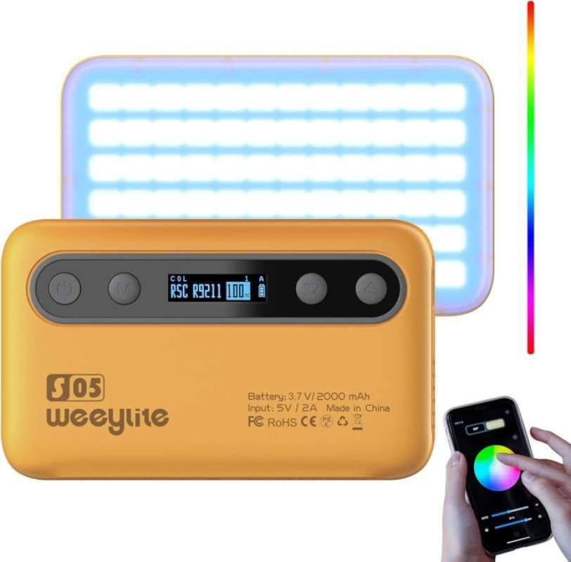 Jual viltrox weeylite s05 rgb led light 360 full color oled display