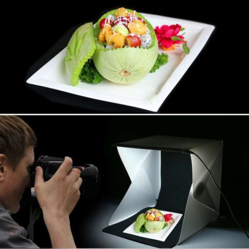 Photo Studio Mini Softbox Photo Box dengan Lampu LED White
