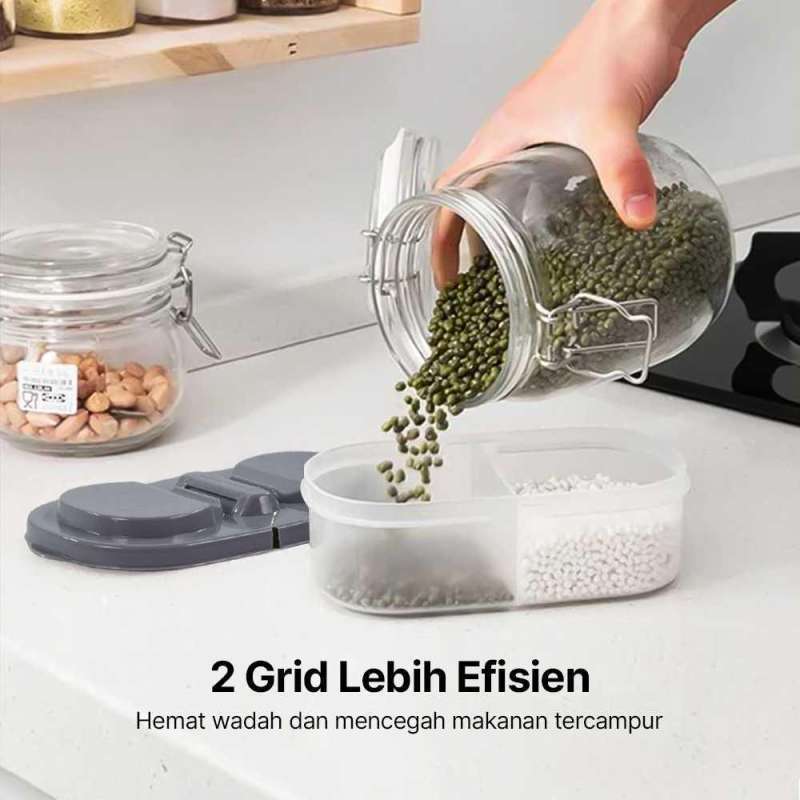 Jual Moonbiffy Wadah Makanan Plastik Food Storage Container Flip Top ...