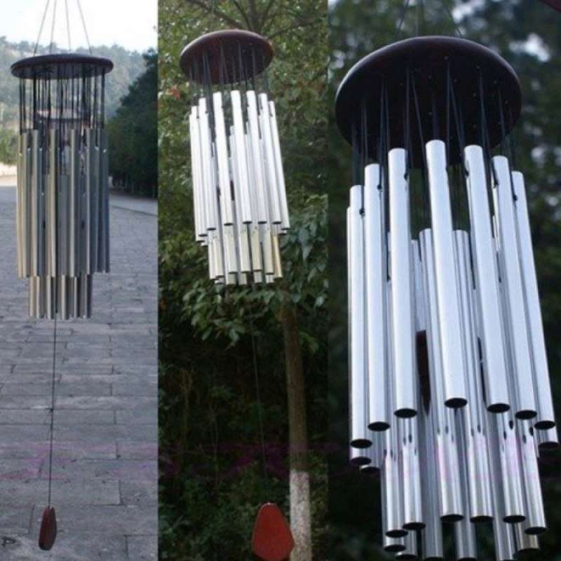 2 Stück Feng Shui Windspiele Aus Kupfer - Antike Windglocken 46cm Für Garten Und Balkon Deko