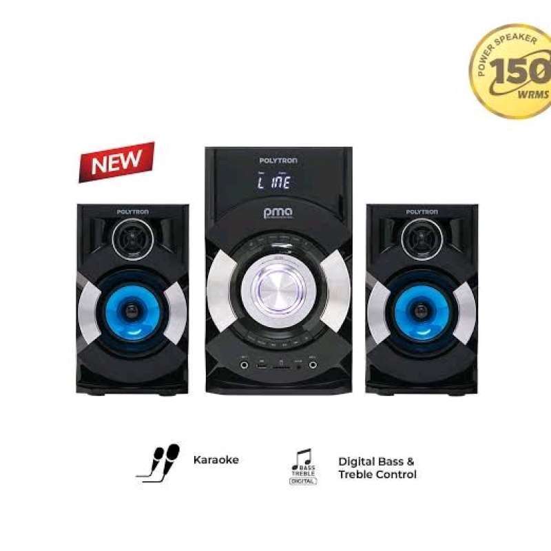 Polytron Bluetooth Speaker dengan Bazzoke untuk Bass Ekstra dan Mode Karaoke, konektivitas lengkap, serta ideal untuk hiburan keluarga di rumah