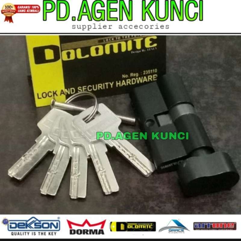 Promo Kunci Pintu Knob Putar Tc 60mm Hitam Cylinder Putar 6cm Black ...