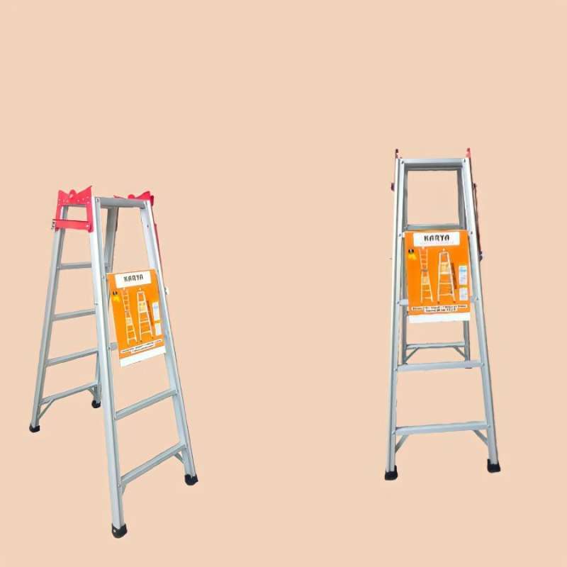 Promo Tangga Lipat Alumnium 125 Cm. Anti Karat Dan, Tahan Lama Diskon