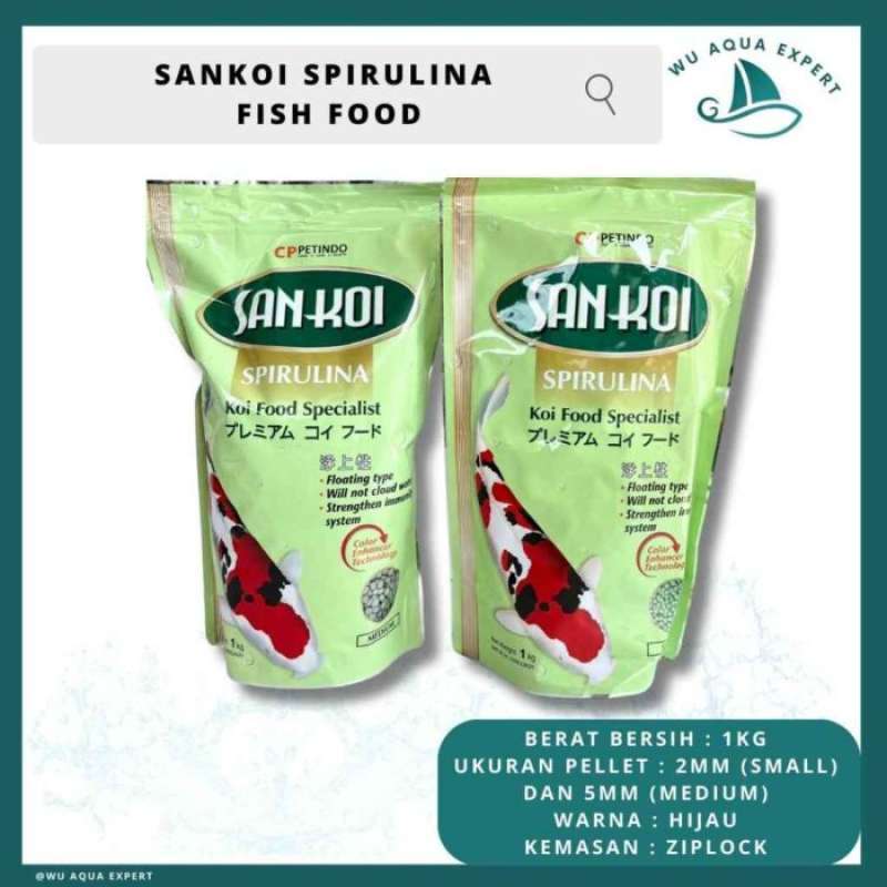 San Koi SANKOI Spirulina Fish Food Pakan Pelet Ikan Hias CPPETINDO Koi