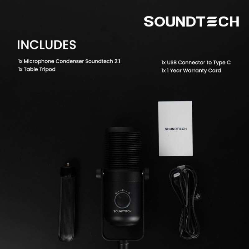 Jual Soundtech 2.1 Usb Condenser Microphone Cardioid And Omnidirect For ...