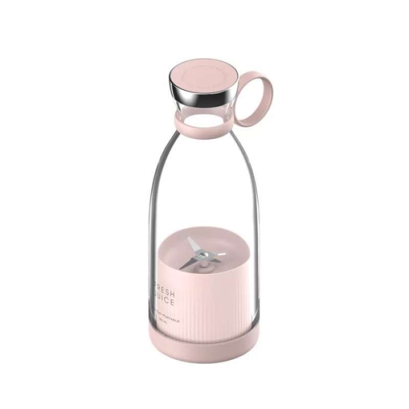 Juicengo Portable Blender – 2-in-1 Cordless Magnetic Charging Bottle, 350ml, 700mAh Battery (Pink)