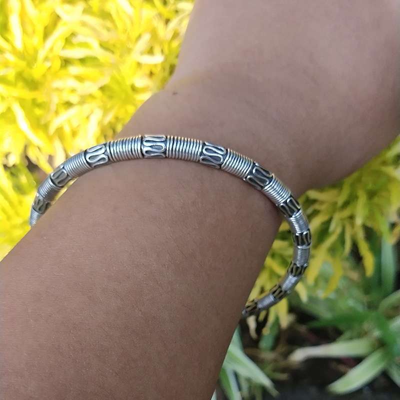 Gelang bangle silver on sale