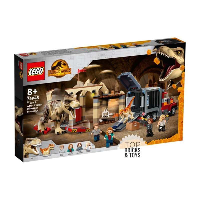LEGO Jurassic World, rex Atrociraptor Dinosaur Breakout (76948)