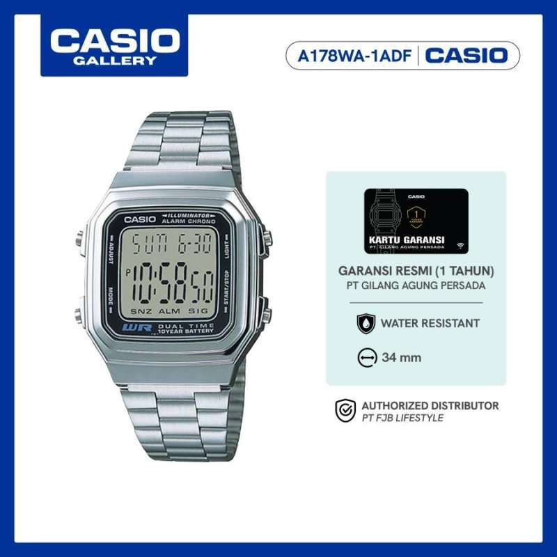 Casio A178wa 1a Casio Wr Dual Time Casio Illuminator Wr Dual Time