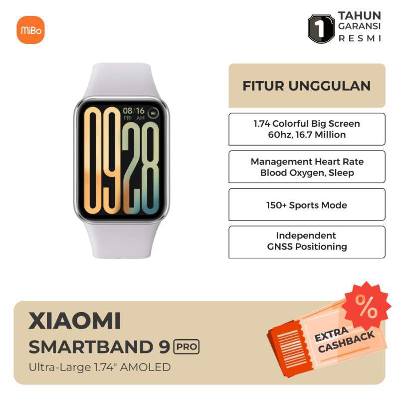 Xiaomi Smart Band Pro Fitness Tracker Layar AMOLED dengan GPS dan  Detak Jantung