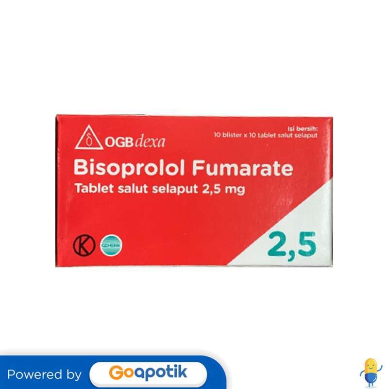Jual Bisoprolol Fumarate Ogb Dexa Medica 2.5 Mg Box 100 Tablet