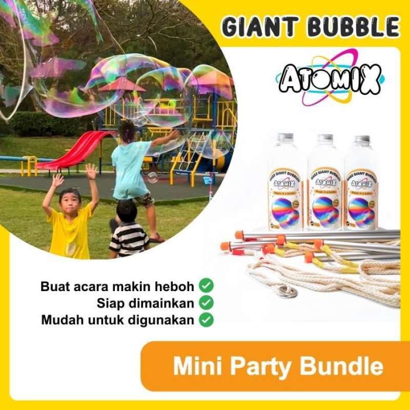Promo Mini Party Bundle - Atomix Giant Bubble - Paket Gelembung Sabun ...