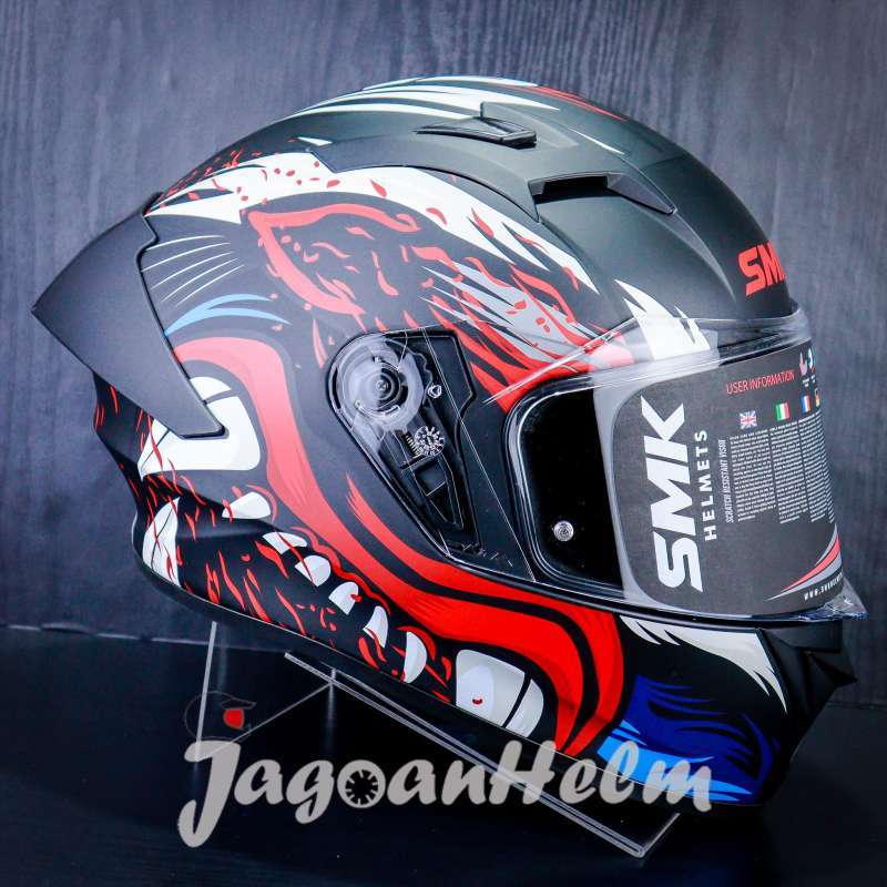 Promo Helm Smk Stellar S01 Graffiti Ma231 Matt Black Red