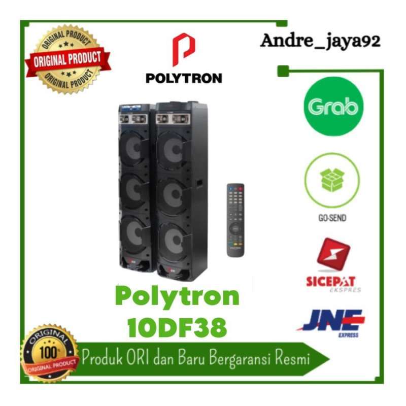 Polytron PAS-10DF38 Speaker Aktif Bluetooth dengan XBR dan Tiga Woofer, Daya 2x200 Watt, serta Koneksi POLYTRON AUDIO CONNECT. Ideal untuk Pesta dan Hiburan Rumah
