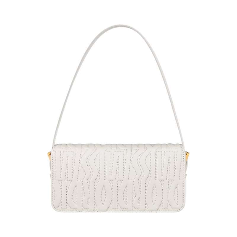 Christian Dior Miss D Flap Bag Quilted Allover Calfskin Latte