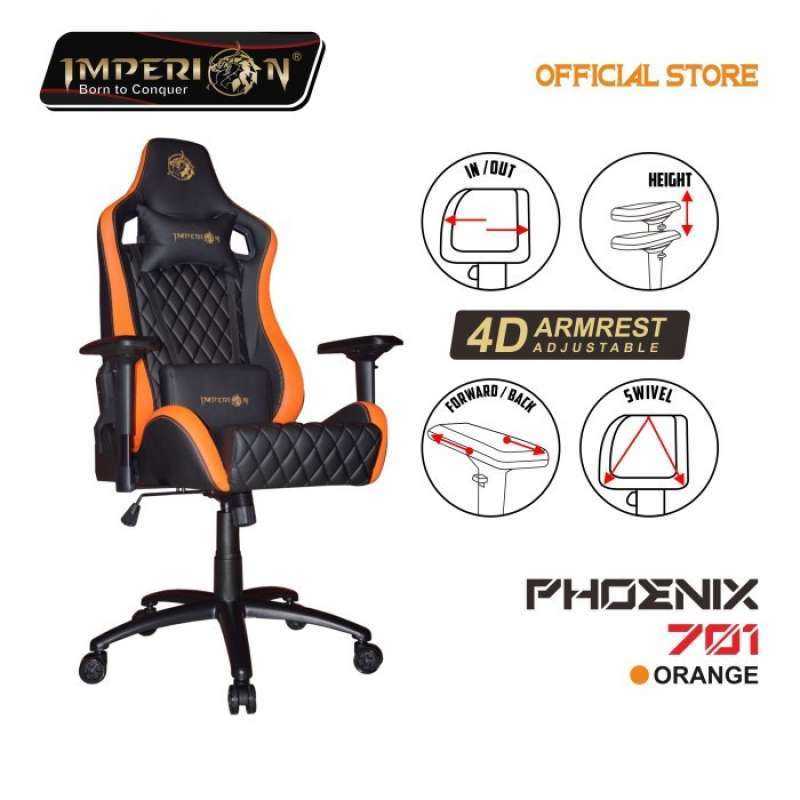 Kursi Gaming Imperion Phoenix 701 Gaming Chair (ARMREST 4D) Gaming
