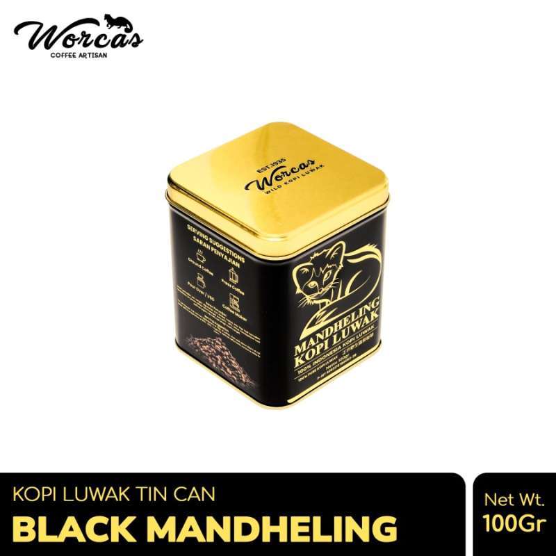 Promo Worcas Kopi Black Mandheling 100gr Tin Can Diskon 22% Di