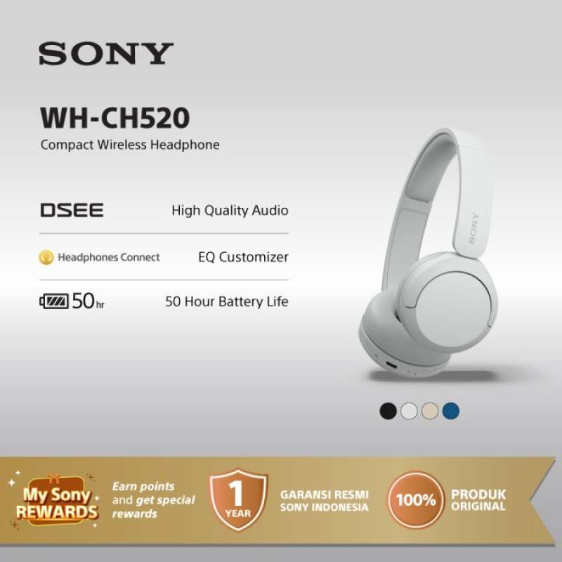 SONY WH-CH520 On Ear Wireless Headphone CH520 CH-520