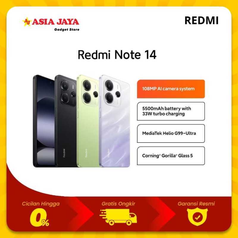 Xiaomi Redmi Note 14 4G 108 MP AI camera system 5500mAh 33W Turbo  Charging MediaTek Helio G99 Ultra Corning Gorilla Glass