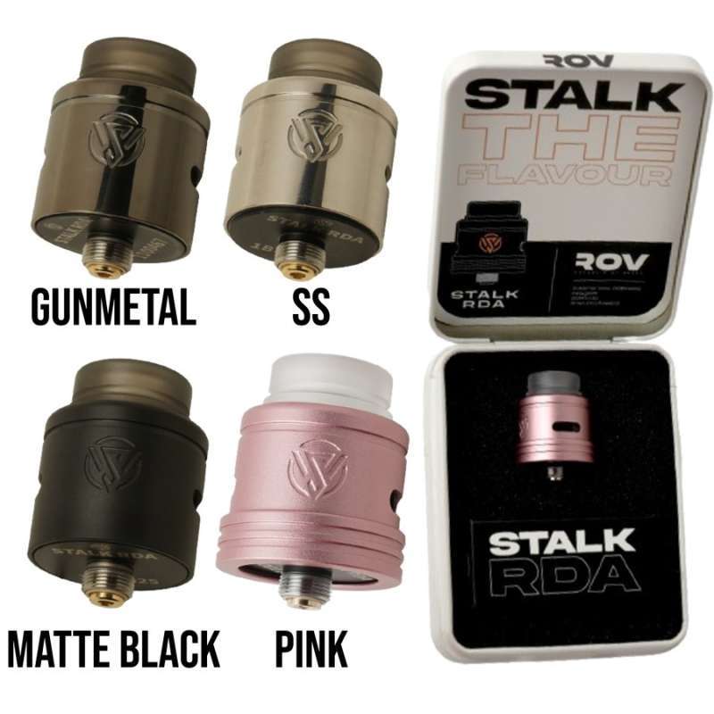 Jual Stalk Rda 22mm Single Coil Atomizer Vapor Stak Rda Rov Vape - Pink ...