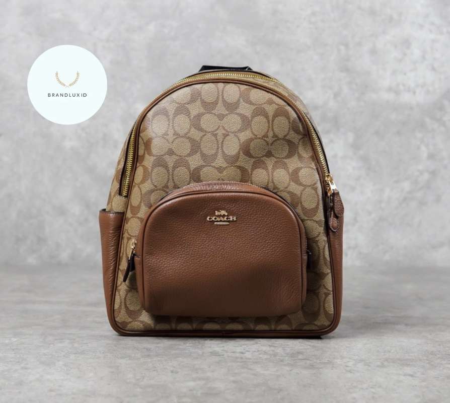 Mini Backpack Coach Monogram Backpack Coach Monogram Camel  display picture 2
