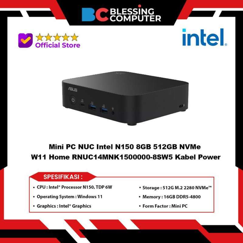 Jual Mini Pc Nuc Intel N150 8gb 512gb Nvme W11 Home