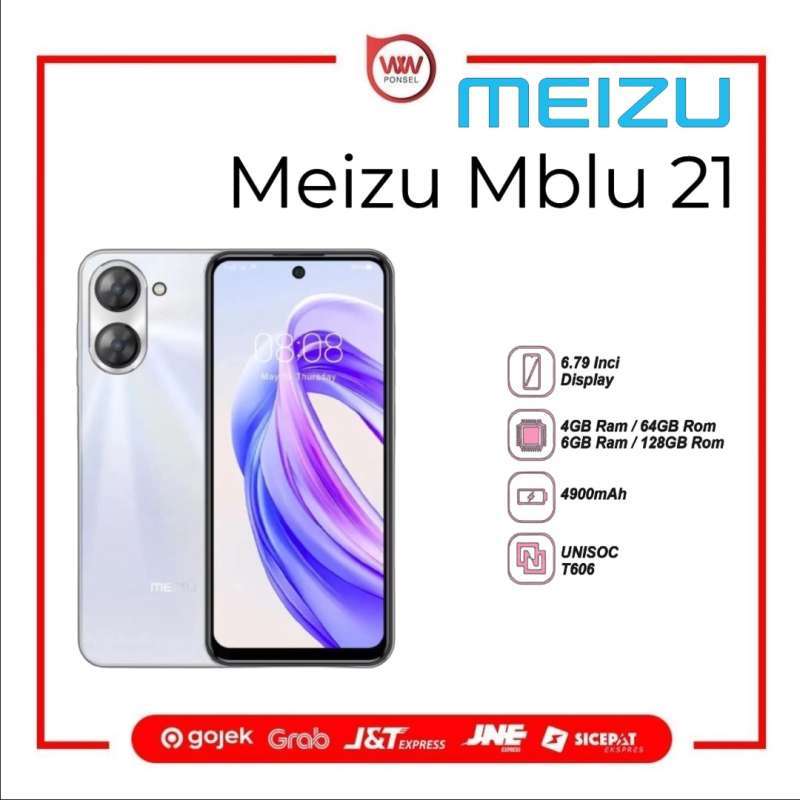 Hp Meizu Mblu 21 Ram 6GB Internal 128GB Garansi Resmi - Main Image