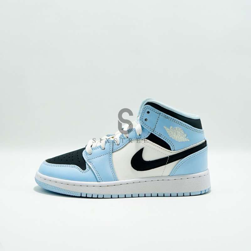 JORDAN Mid Ice Blue GS 555112401 100% Authentic