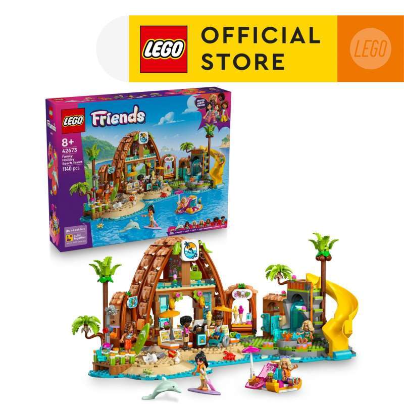 LEGO Friends 42673 Family Vacation Beach Resort (1,140 Pieces) Mainan Balok  (8 Tahun+)