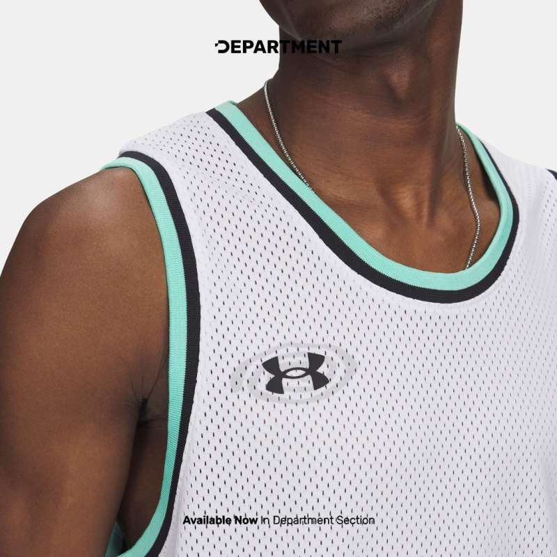 Tank Top Basket Pria UNDER ARMOUR ZONE PRO MESH GRAPHIC 6000370100 ORIGINAL
