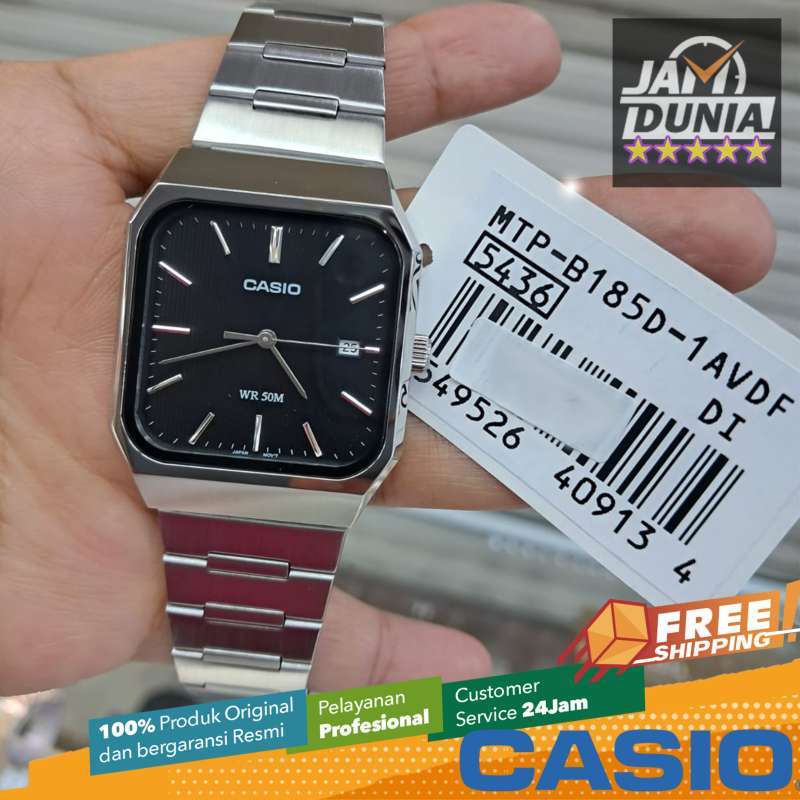 Promo Jam Tangan Pria Casio Analog Original Stainless Steel Silver