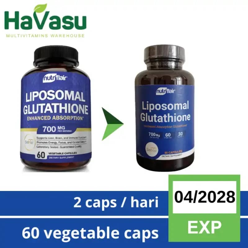 nutriflair glutathione ORIGINAL NutriFlair Liposomal Glutathione Supplement 700mg – Setria®  Reduced L-Glutathione, 60 Capsules