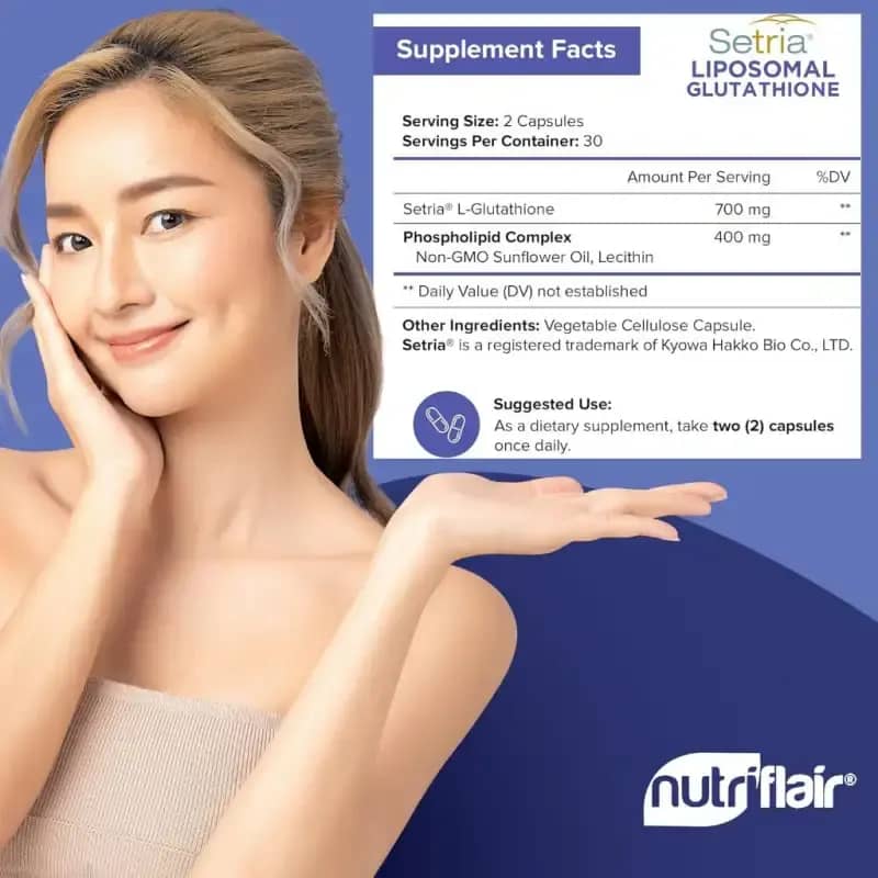 nutriflair liposomal glutathione Promo Original Nutriflair Liposomal Glutathione Supplement 700mg – Setria®  Reduced L-glutathione, 60 Capsules Diskon 9% Di Seller Farma Medicine  Original - Tanah Kali Kedinding, Kota Surabaya