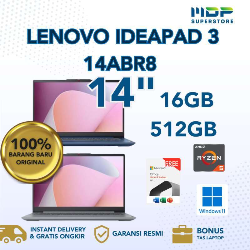 LAPTOP LENOVO IP 3-14ABR8 AMD R5-5625U 16/512GB 14